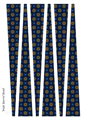 Wide Oval Paper Bead Design #5