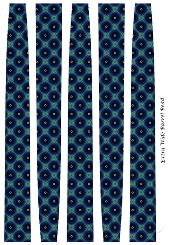 Extra Wide Barrel Paper Bead Template Design #6
