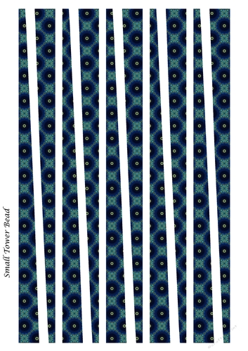 Small Tower Style Paper Bead Template Design #6