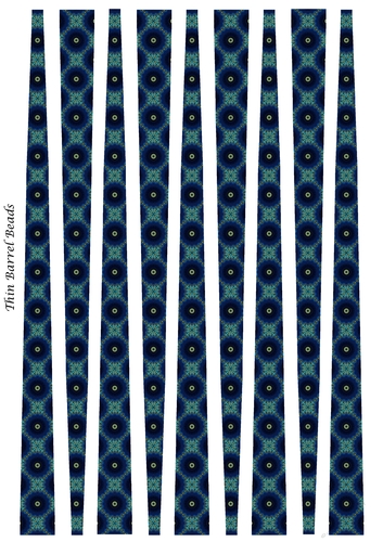 Small Oval Paper Beads Template Design #6