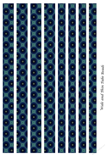 Selection of Tube Paper Beads Template Design #6