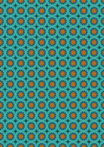 Kaleider Garden A4 Kaleidoscopic Floral Patterned Scrapbooking Paper