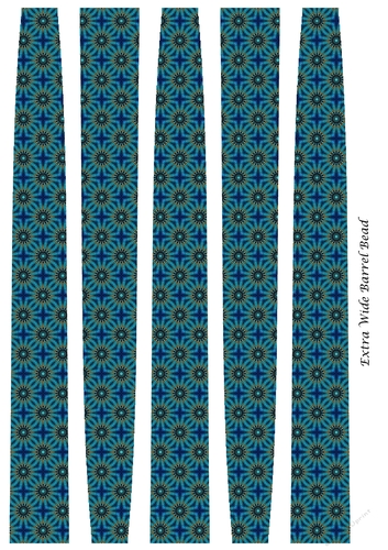 Extra Wide Oval Paper Bead Template Design #7