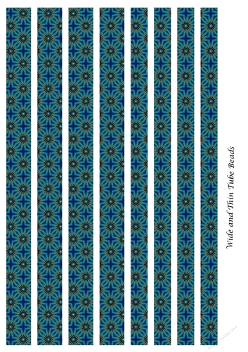 Small and Wide Tube Paper Bead Template Design #7