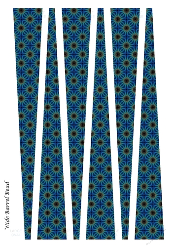 Wide Oval Paper Bead Template Design #8