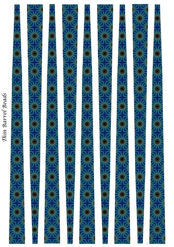 Small Oval Paper Bead Template Design #8