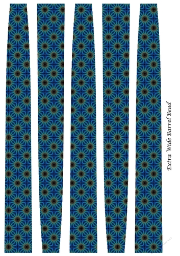 Extra Wide Oval Paper Bead Template Design #8