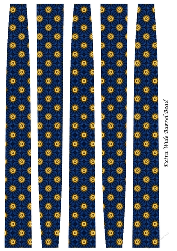 Extra Wide Barrel Paper Bead Design #9
