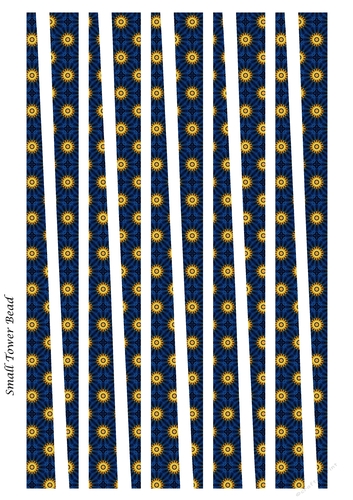 Small Tower shaped Paper Bead Design #9