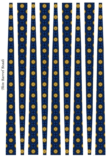 Small Oval shaped Paper Bead Design #9