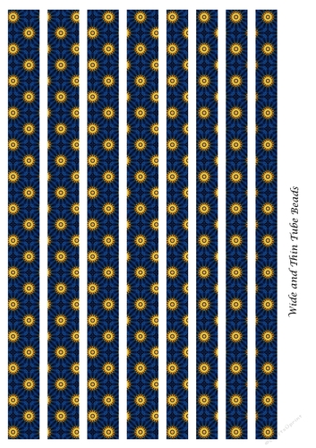 Variety Tube Shaped Paper Bead Design #9