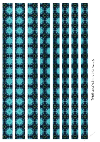 Variety Tube Shaped Paper Bead Template Design #10