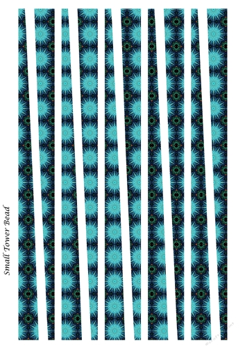 Small Tower Shaped Paper Bead Template Design #10
