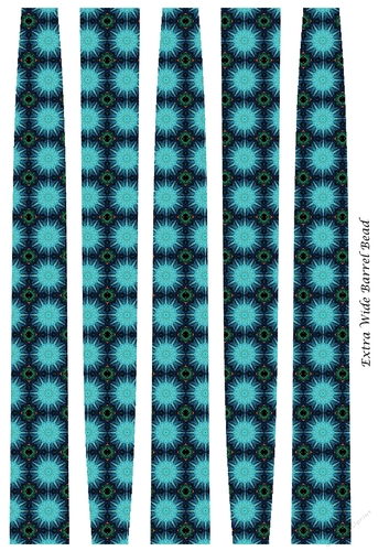 Extra Wide Barrel Shaped Paper Bead Template Design #10