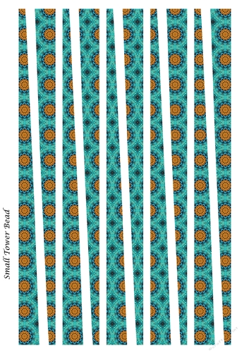 Small Tower Shaped Paper Bead Template Design #11