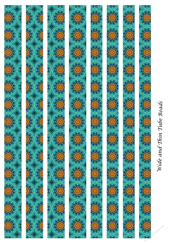 Small and Large Tube Shaped Paper Bead Template Design #11