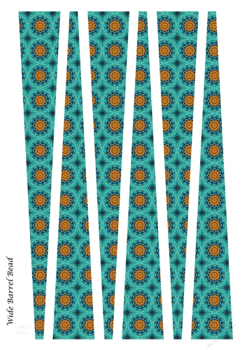 Large Oval Shaped Paper Bead Template Design #11
