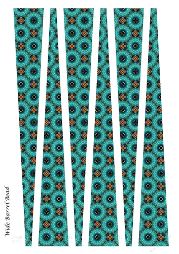 Large Oval Shaped Paper Bead Template Design #12