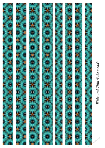 Small and Large Tube Shaped Paper Bead Template Design #12