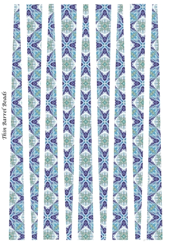 Small Tube Paper Beads Template Design #13