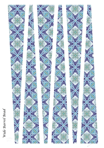 Wide Oval Tube Paper Beads Template Design #13