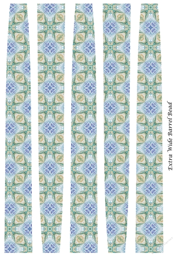 Extra Wide Oval Paper Bead Template Design #14
