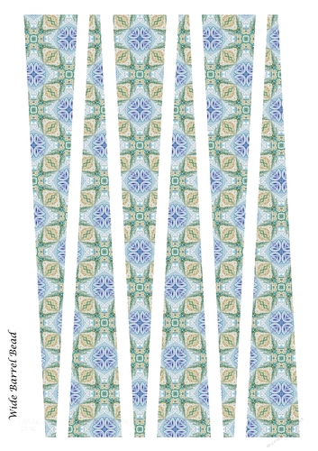 Wide Oval Paper Bead Template Design #14