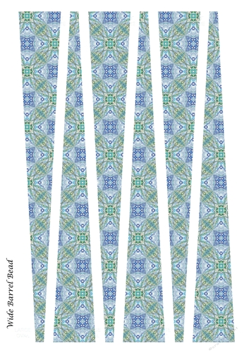 Wide Oval Paper Bead Template Design #15
