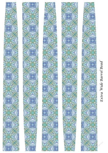 Extra Wide Oval Paper Beads Template Design #15