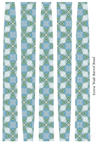 Extra Large Oval Shaped Paper Bead Template Design #16