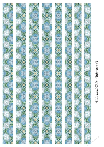 Tube Shaped Paper Bead Template Design #16