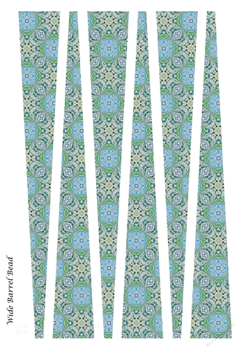 Large Oval Paper Bead Template Design #17