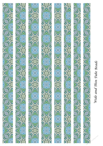 Tube Shaped Paper BeadsTemplate Design #17