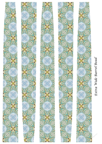 Extra Large Oval Shaped Paper Bead Template Design #18