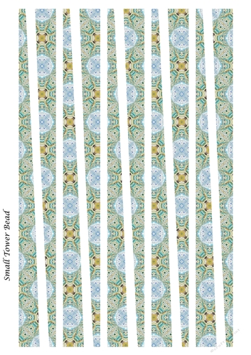 Small Tower Shaped Paper Bead Template Design #18