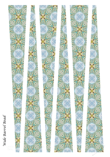 Wide Oval Shaped Paper Bead Template Design #18