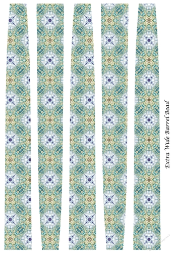Extra Large Oval Shaped Paper Bead Template Design #19