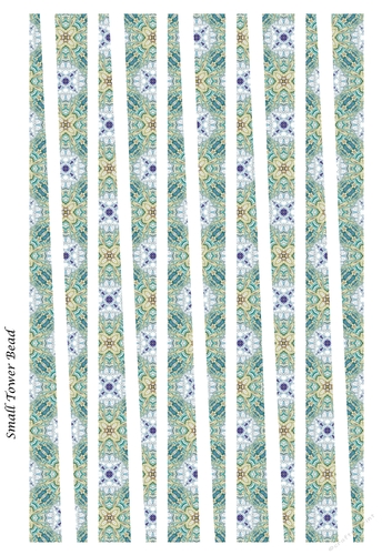 Small Tower Shaped Paper Bead Template Design #19