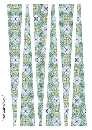 Large Oval Paper Bead Template Design #19