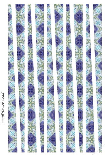 Small Tower Shaped Paper Bead Template Design #20
