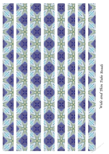 Tube Shaped Paper Beads Template Design #20