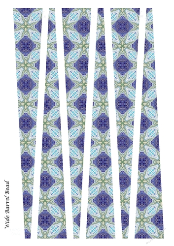 Wide Barrel Oval Paper Beads Template Design #20