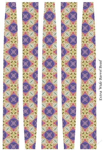 Extra Large Oval Shaped Paper Bead Template Design #21
