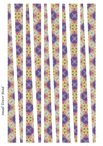 Small Tower Shaped Paper Bead Template Design #21