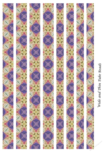 Tube Shaped Paper Bead Template Design #21