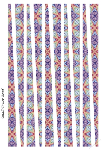 Small Tower Shaped Paper Bead Template Design #22
