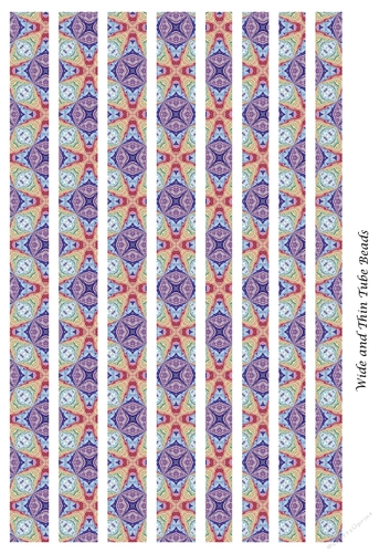 Tube Shaped Paper Bead Template Design #22