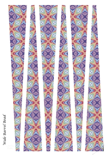 Large Oval Paper Bead Template Design #22