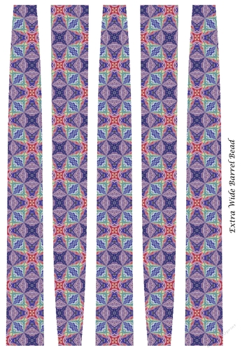 Extra Large Oval Shaped Paper Bead Template Design #23