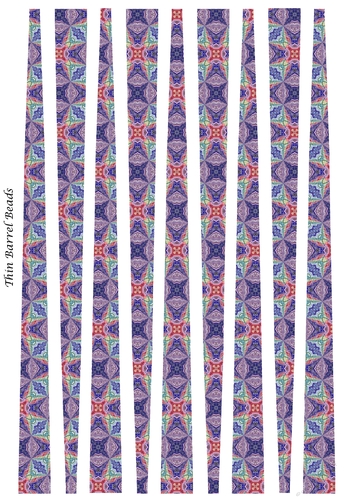 Small Barrel Shaped Paper Bead Template Design #23